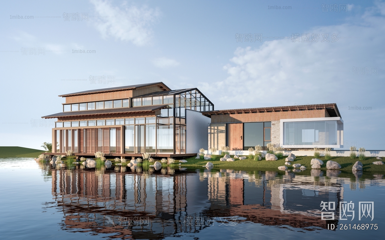 New Chinese Style Appearance Of Commercial Building