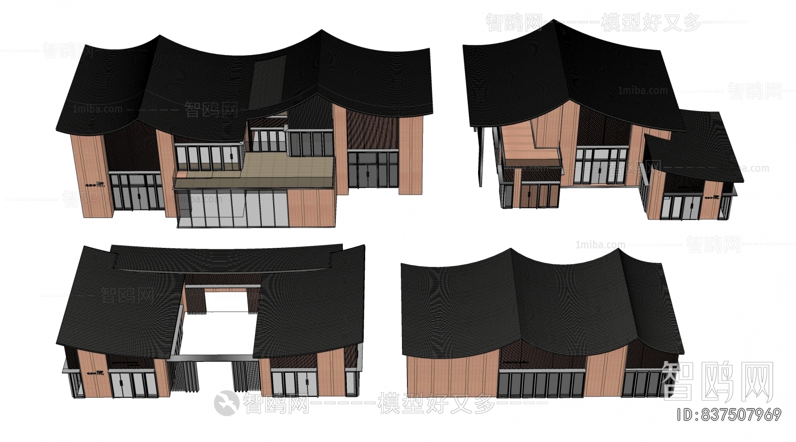 New Chinese Style Appearance Of Commercial Building