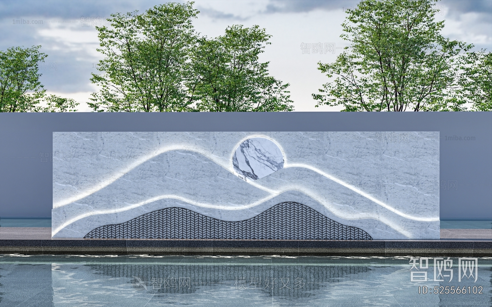 New Chinese Style Landscape Wall