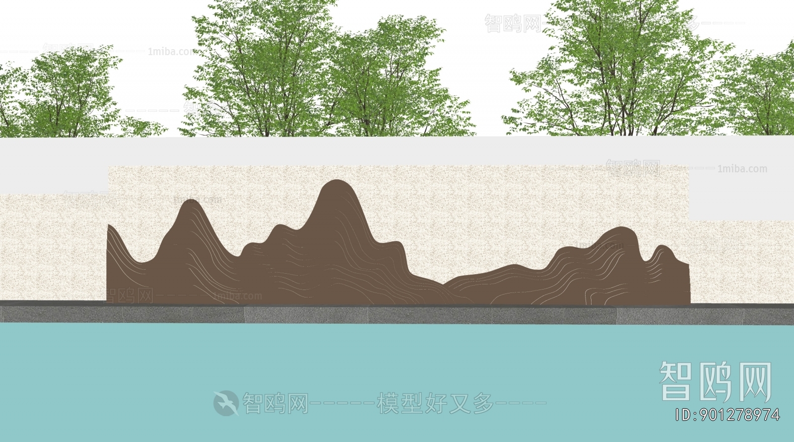 New Chinese Style Landscape Wall