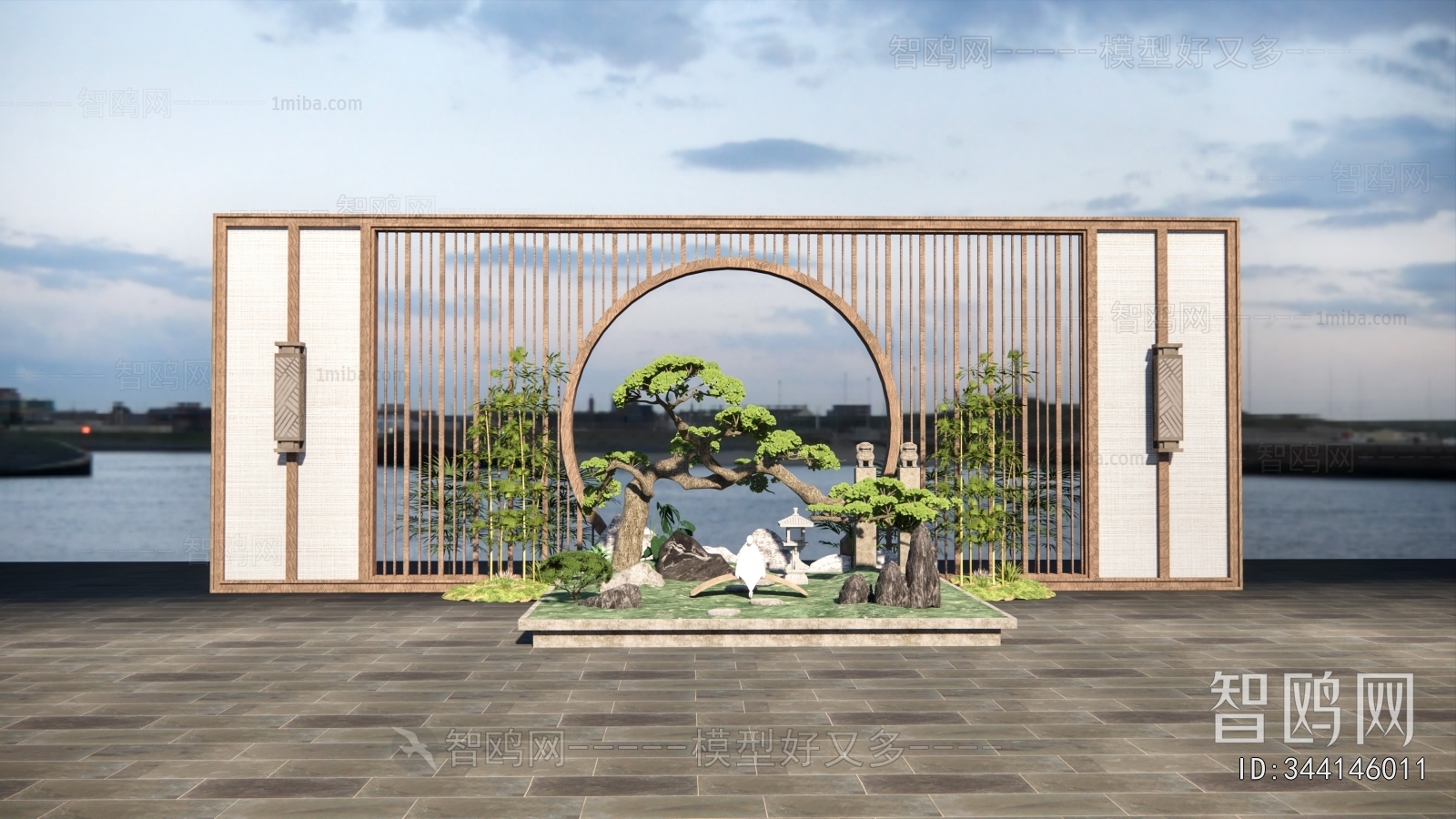 New Chinese Style Landscape Wall