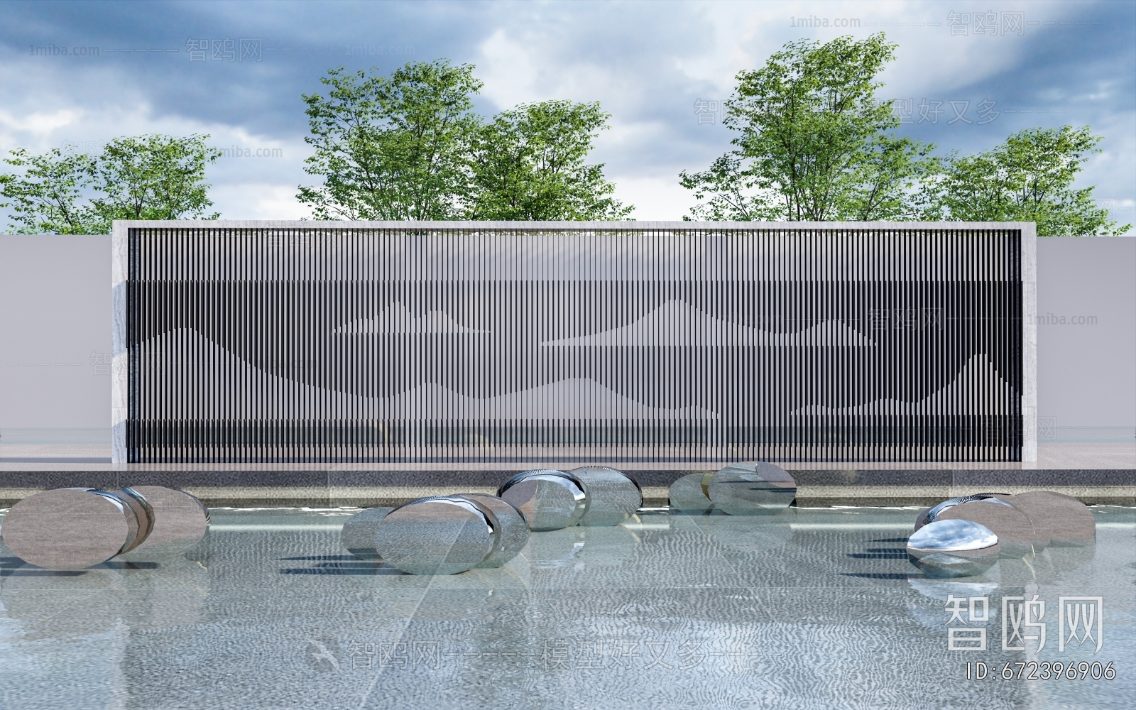 New Chinese Style Landscape Wall