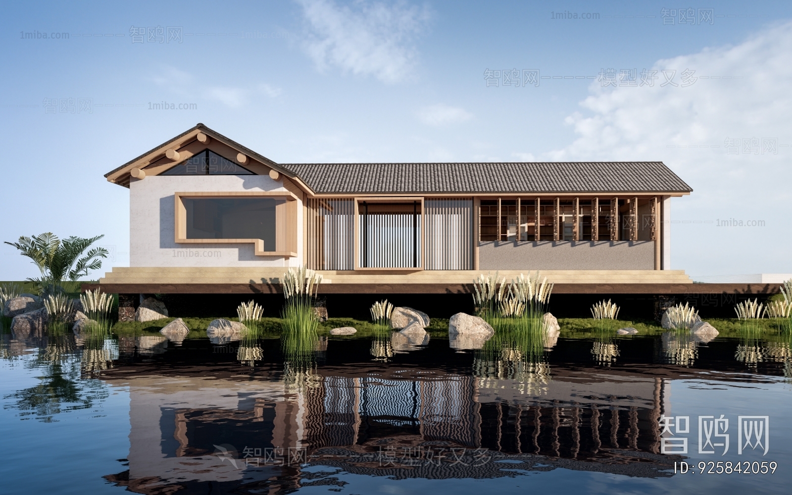 New Chinese Style Appearance Of Commercial Building