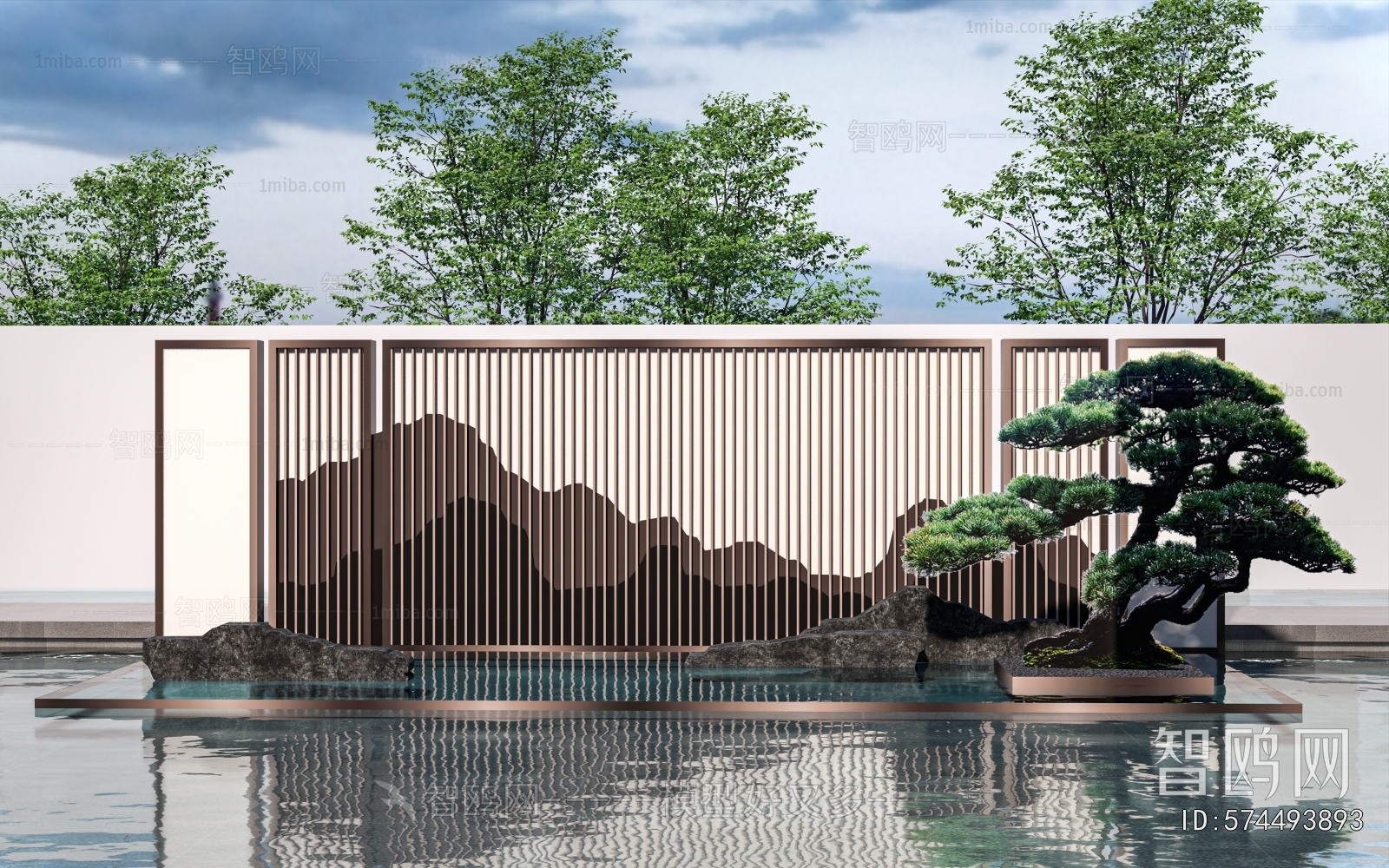 New Chinese Style Landscape Wall