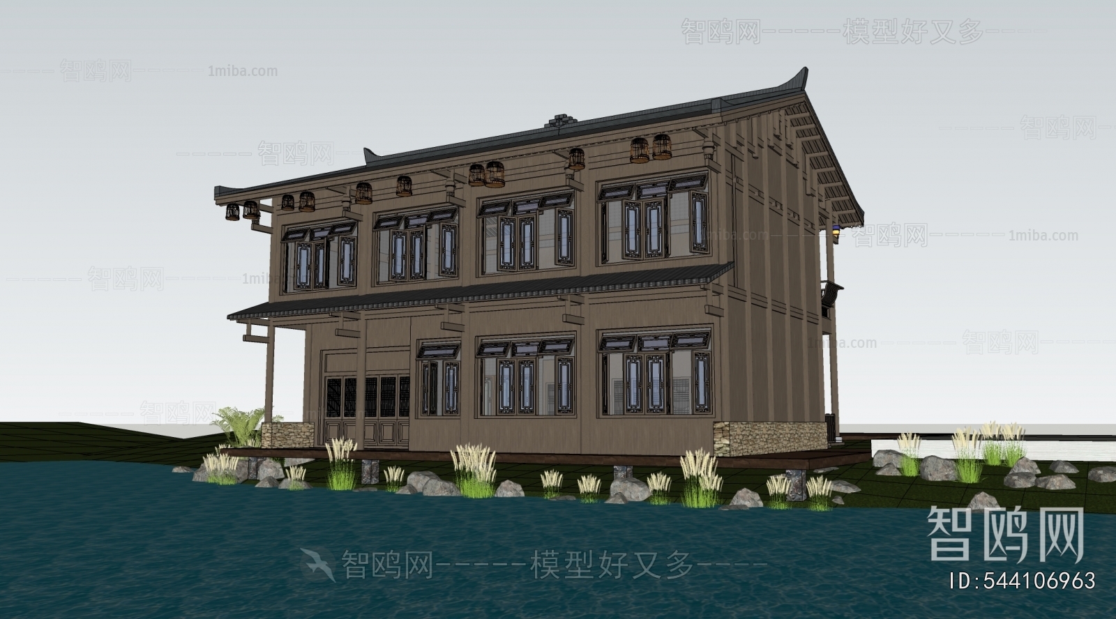 New Chinese Style Appearance Of Commercial Building