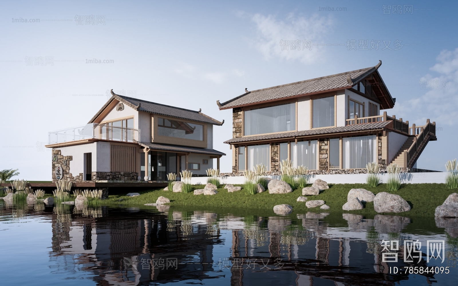 New Chinese Style Appearance Of Commercial Building