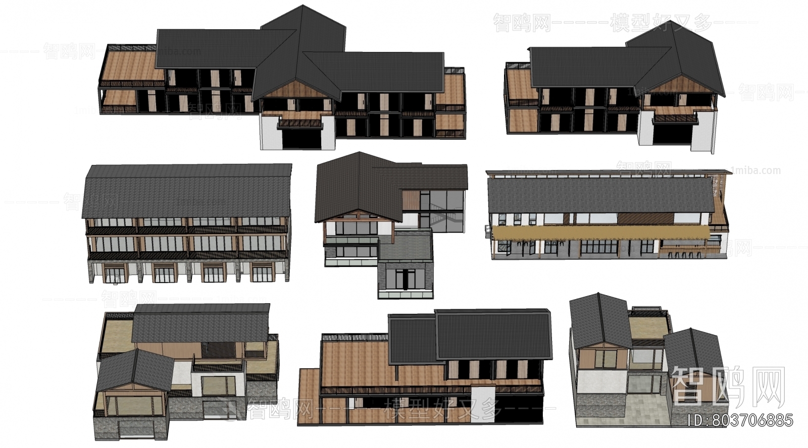 New Chinese Style Appearance Of Commercial Building