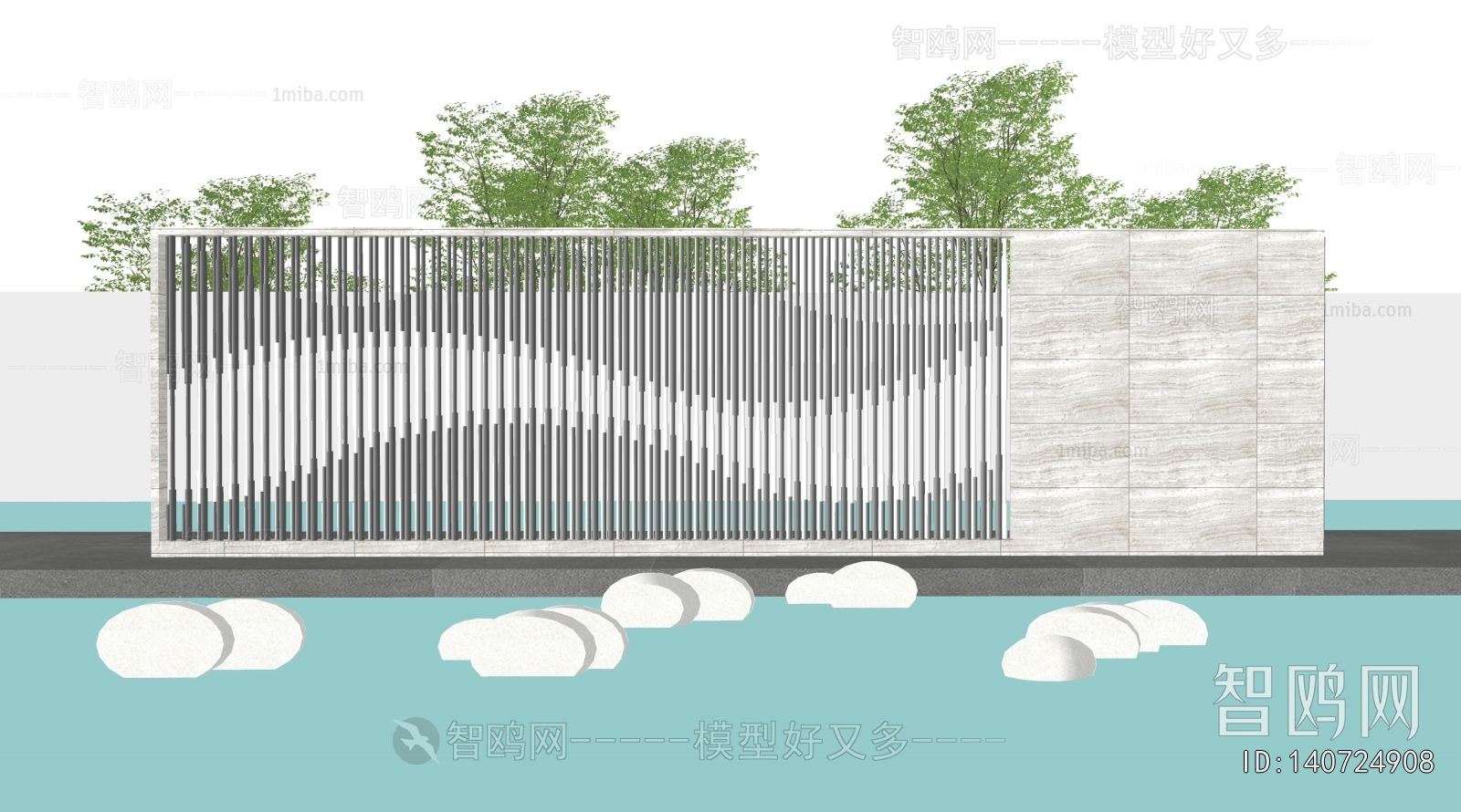 New Chinese Style Landscape Wall