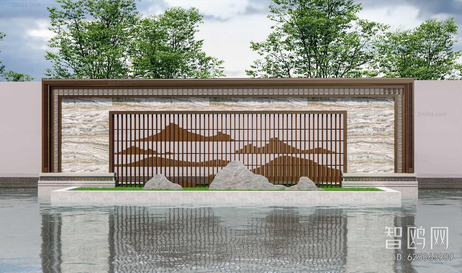 New Chinese Style Landscape Wall