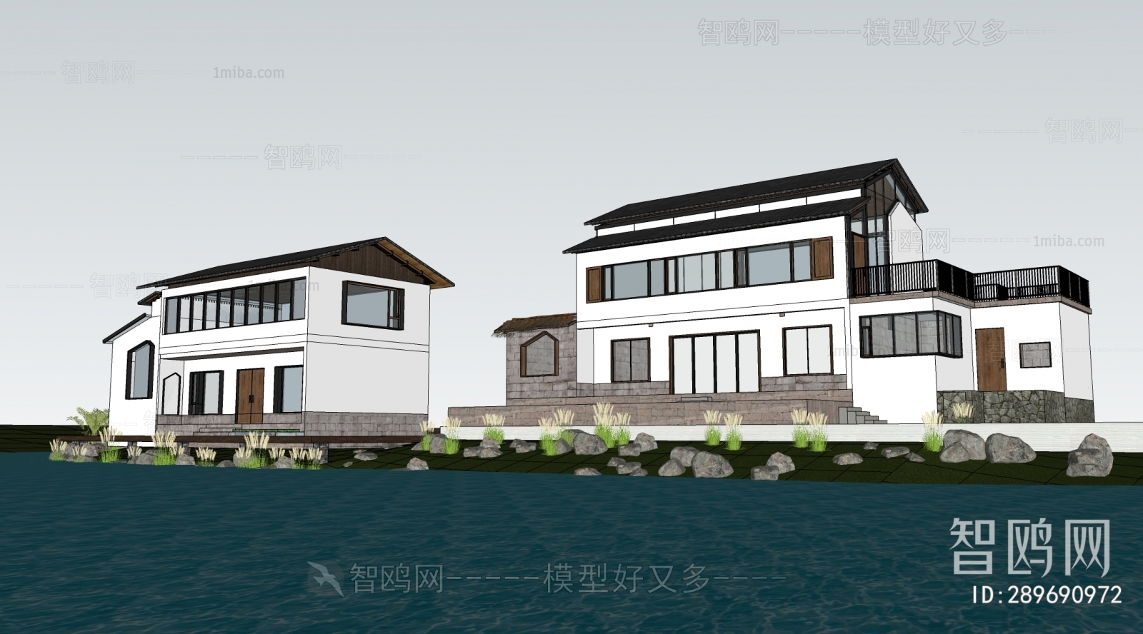 New Chinese Style Appearance Of Commercial Building