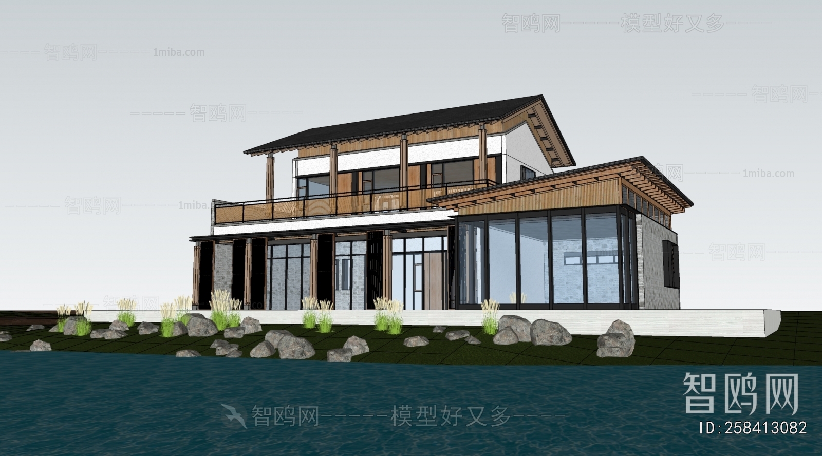 New Chinese Style Appearance Of Commercial Building