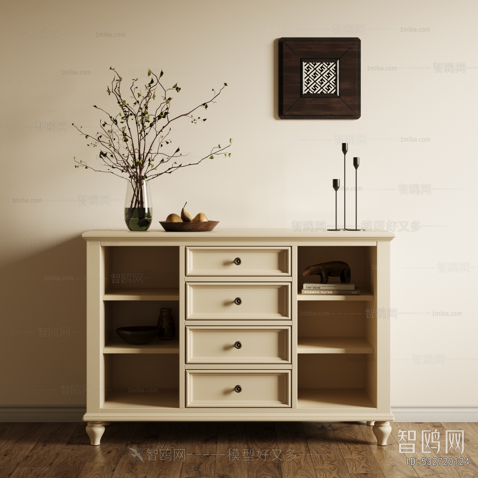 Simple European Style Side Cabinet