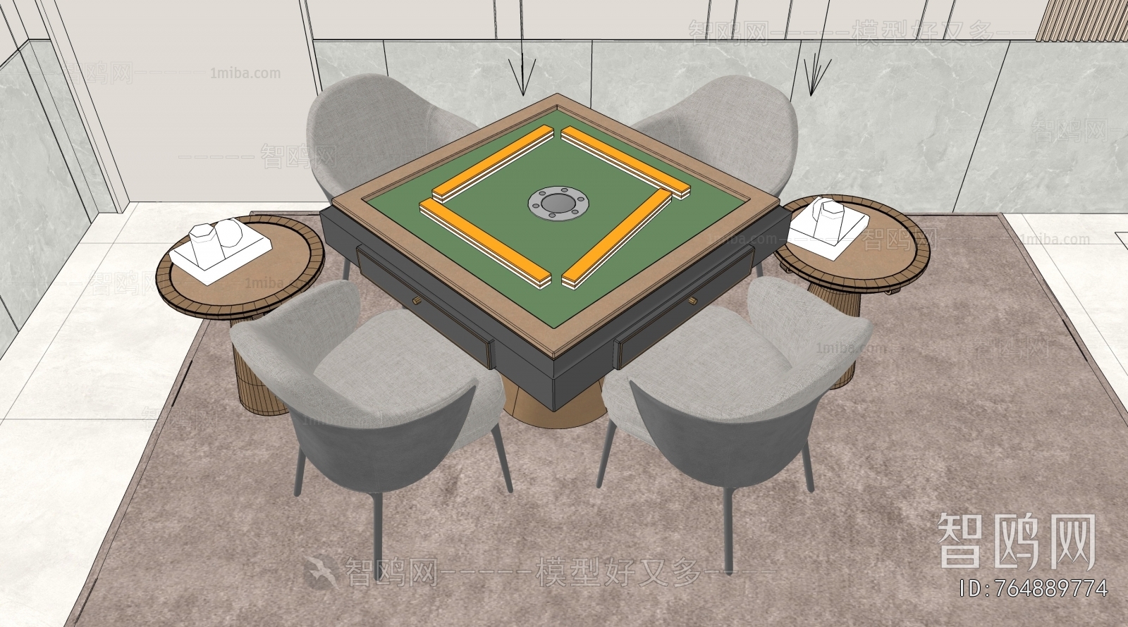 Modern Mahjong Tables And Chairs