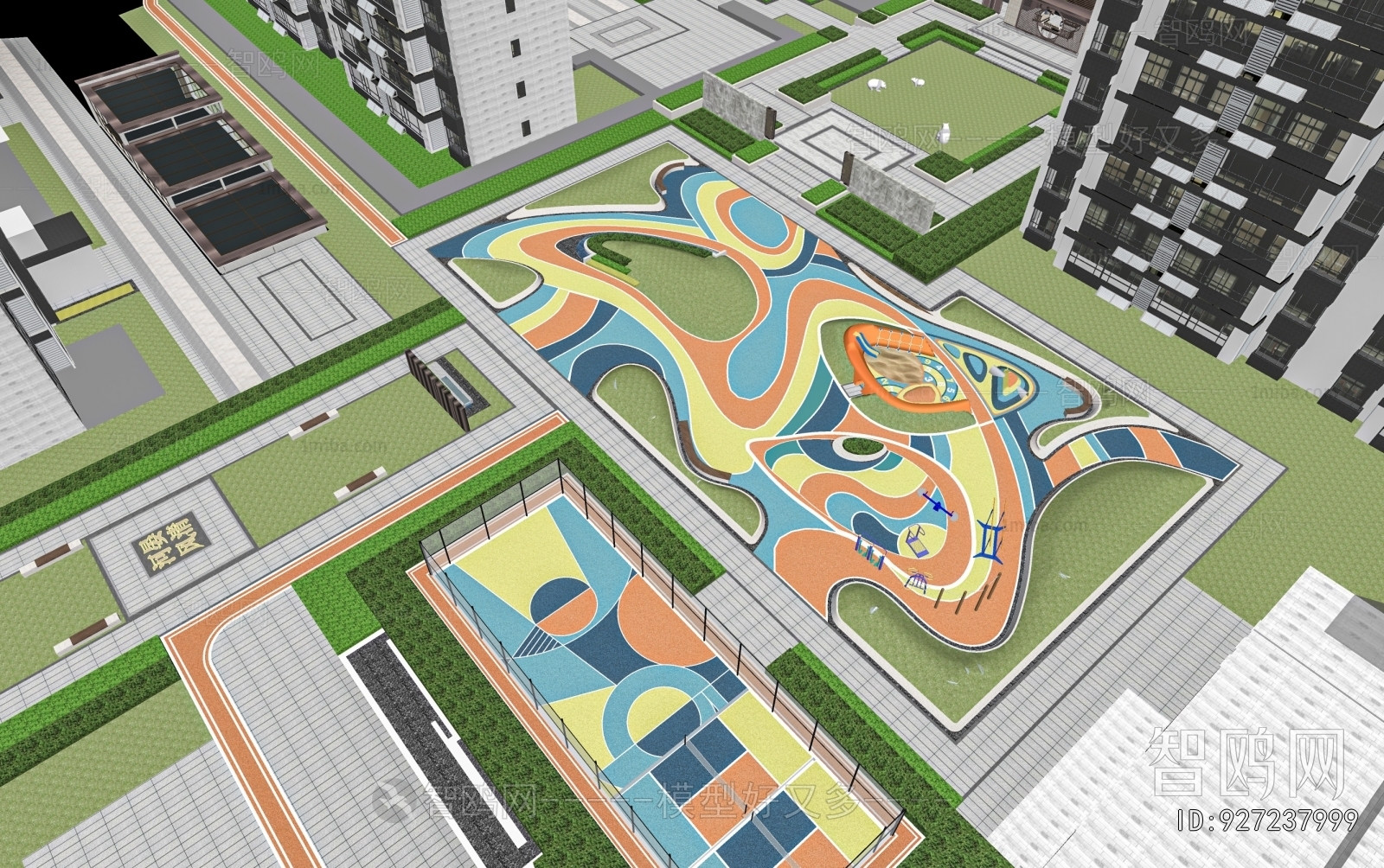 Modern Architectural Bird's-eye View Planning