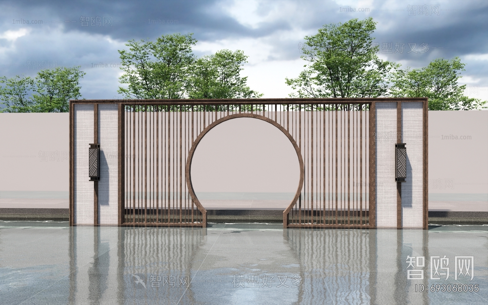 New Chinese Style Landscape Wall