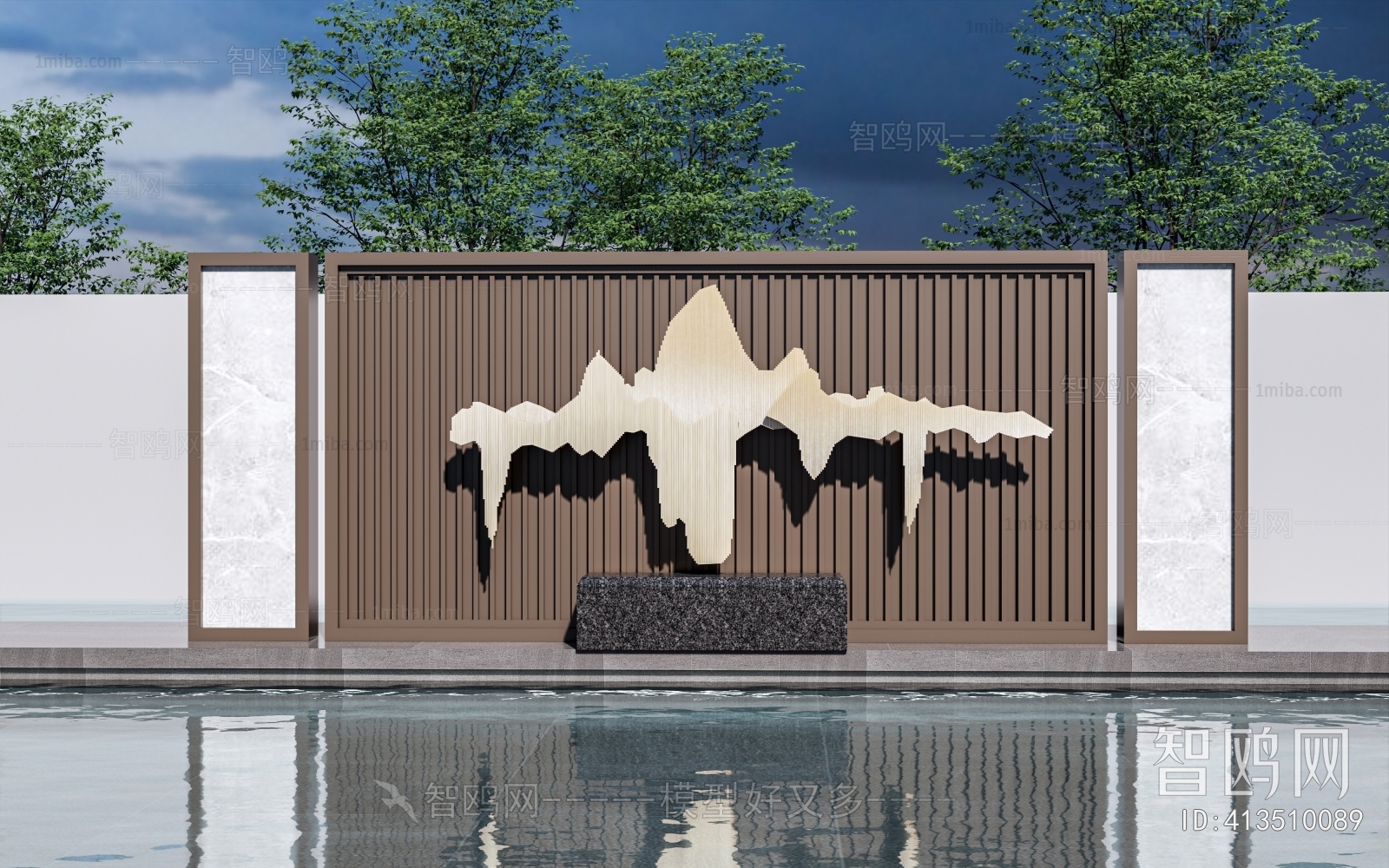 New Chinese Style Landscape Wall