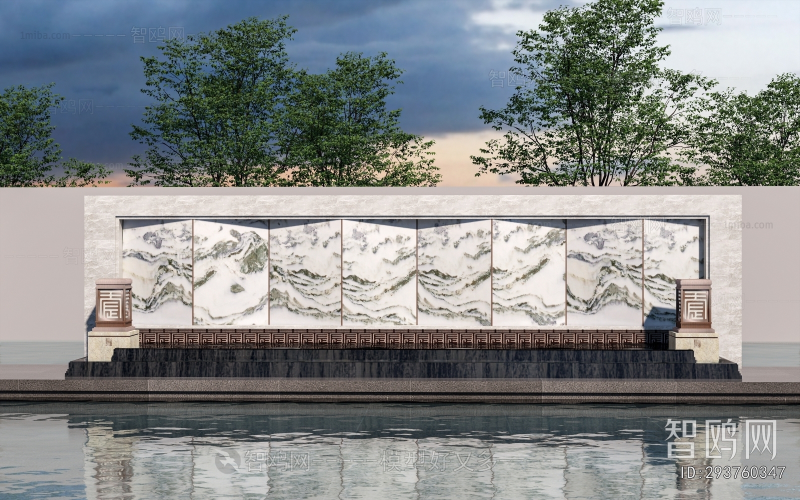 New Chinese Style Landscape Wall