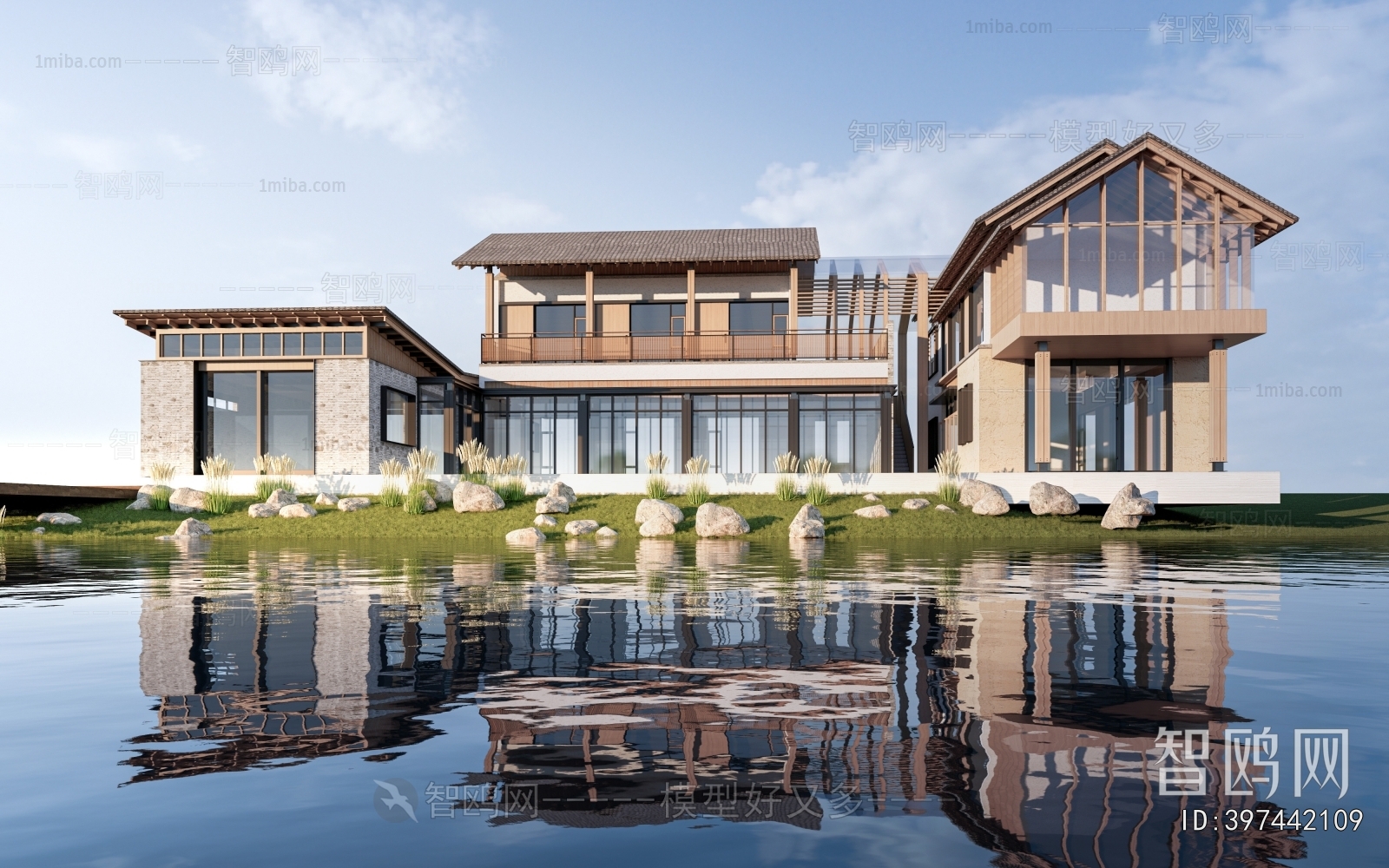 New Chinese Style Appearance Of Commercial Building