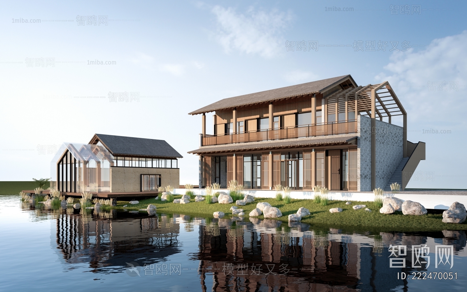 New Chinese Style Appearance Of Commercial Building