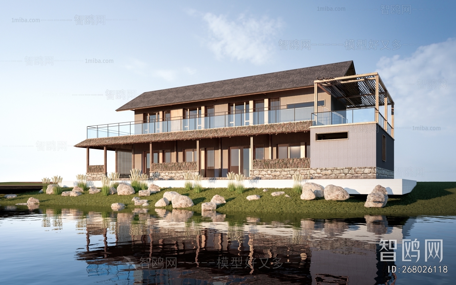 New Chinese Style Appearance Of Commercial Building