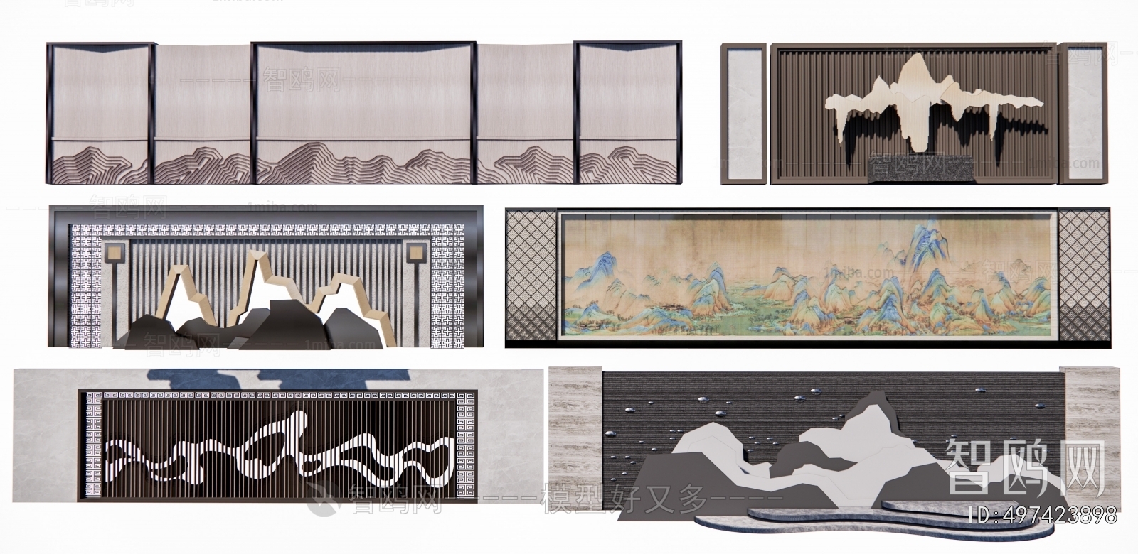 New Chinese Style Landscape Wall