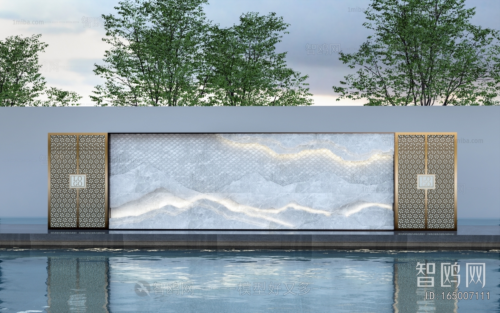 New Chinese Style Landscape Wall