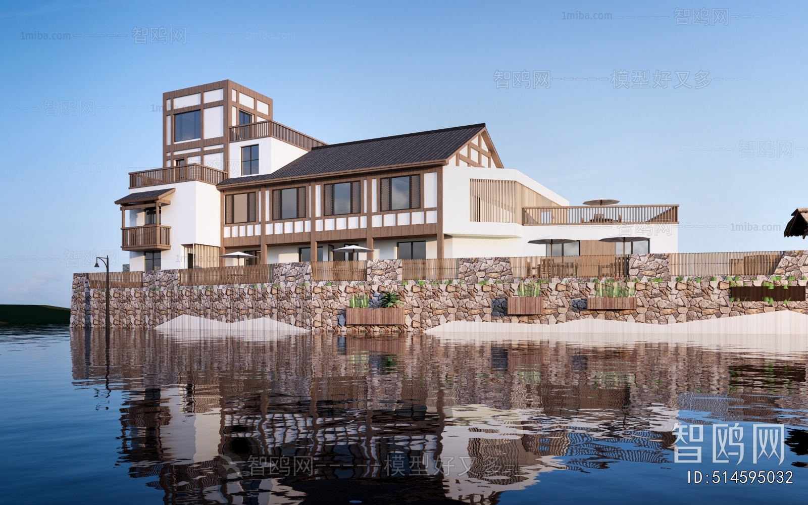 New Chinese Style Appearance Of Commercial Building