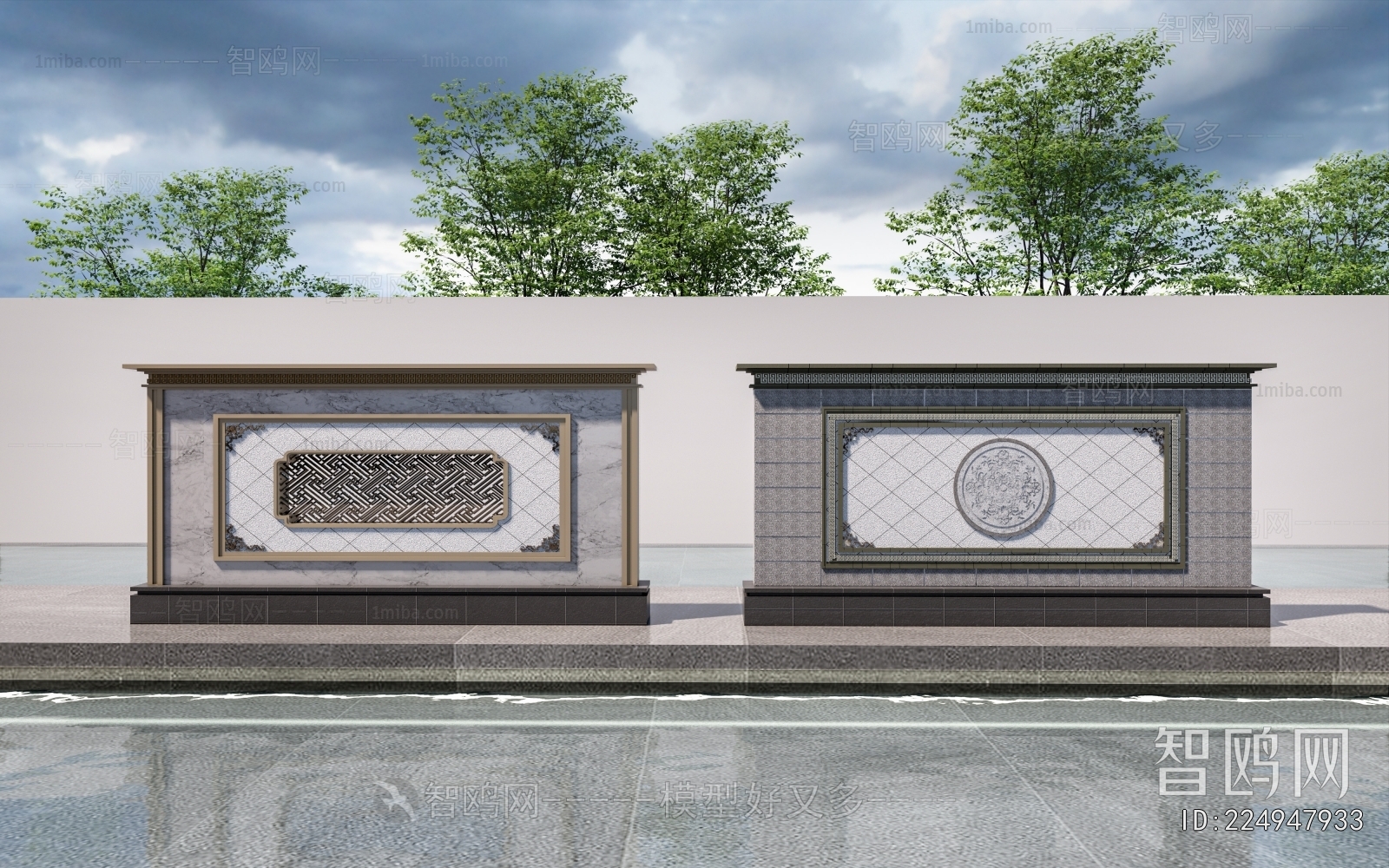 Chinese Style Landscape Wall