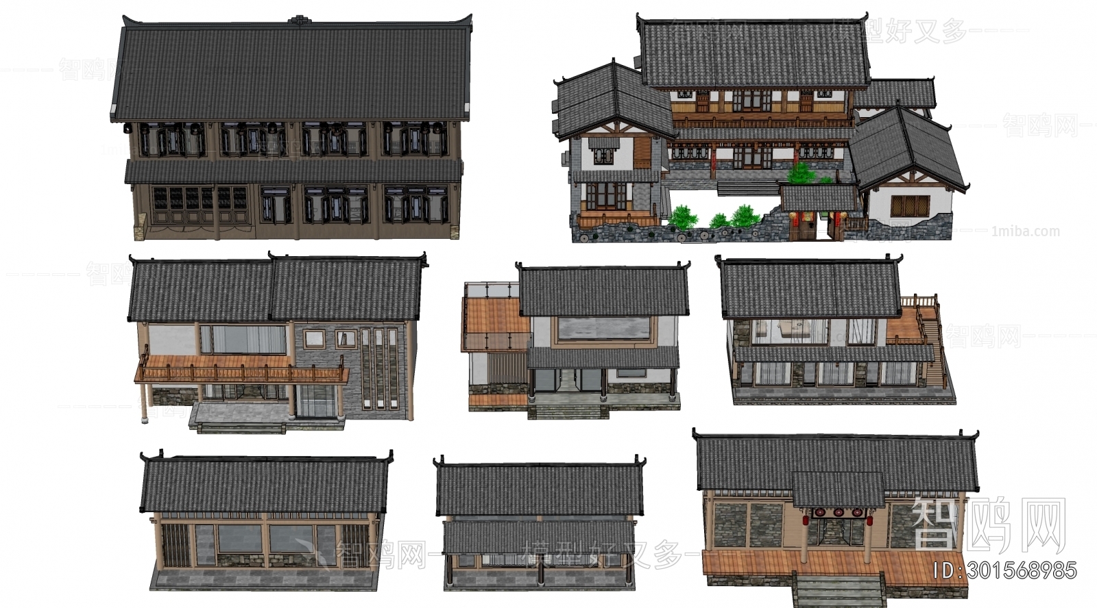 New Chinese Style Appearance Of Commercial Building