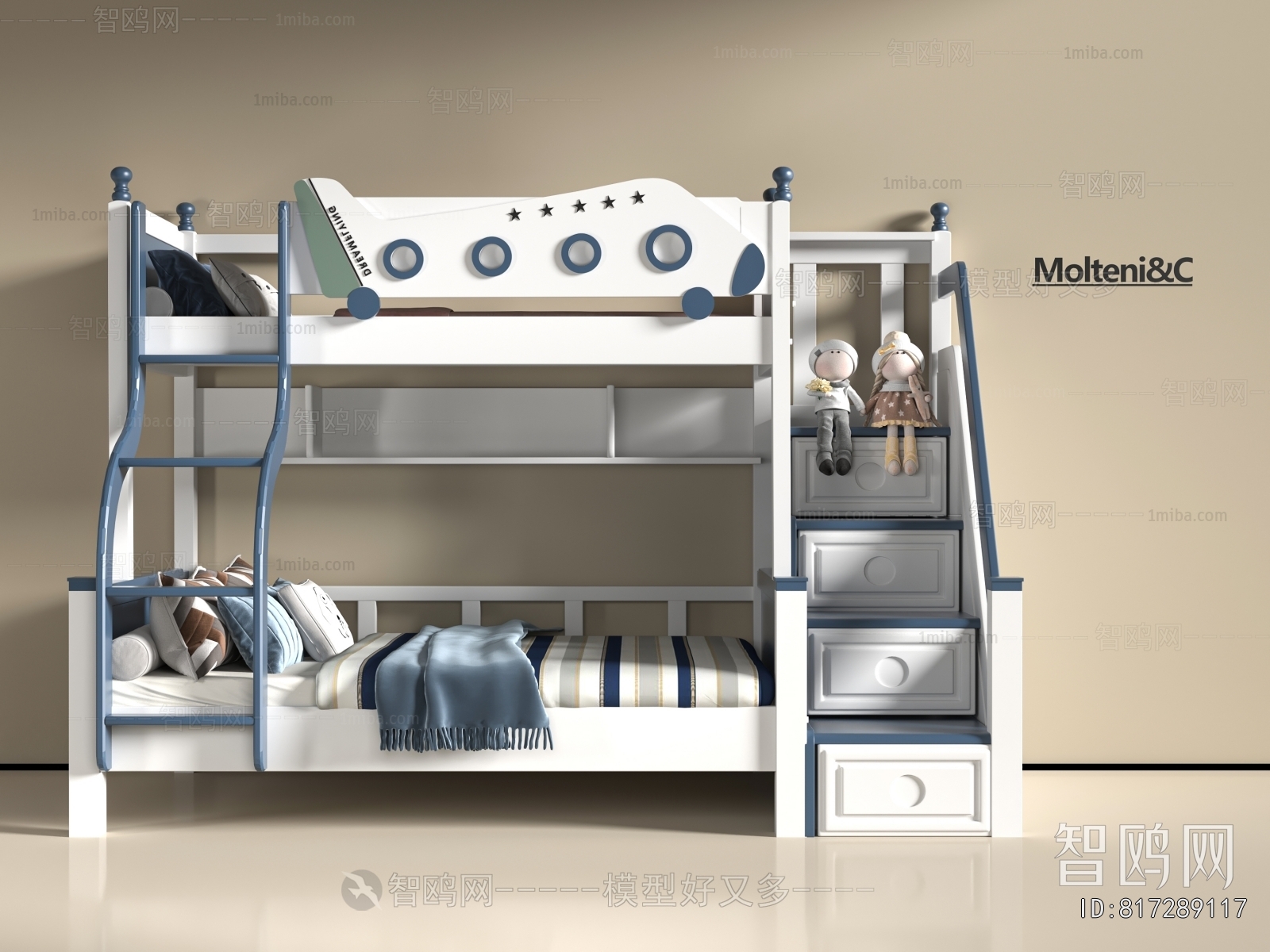 Mediterranean Style Bunk Bed