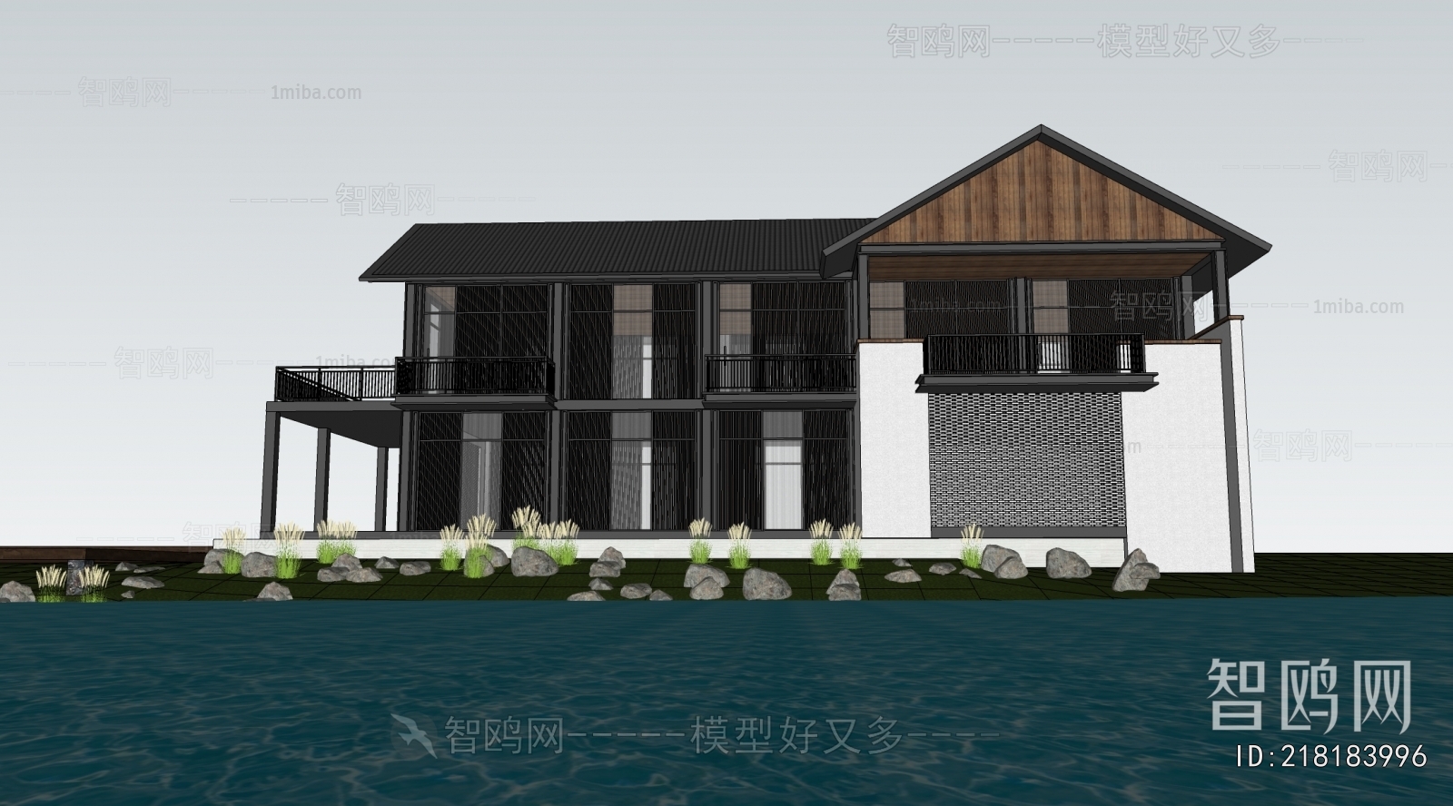 New Chinese Style Appearance Of Commercial Building