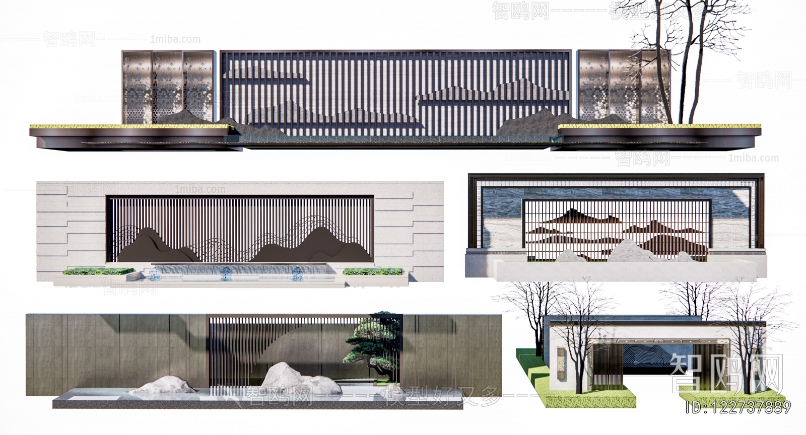 New Chinese Style Landscape Wall