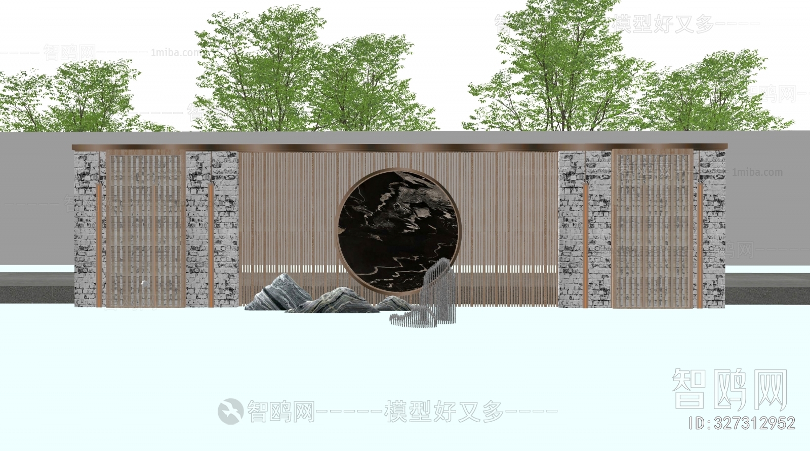 New Chinese Style Landscape Wall