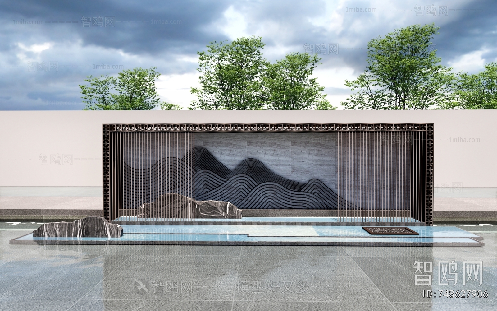 New Chinese Style Landscape Wall