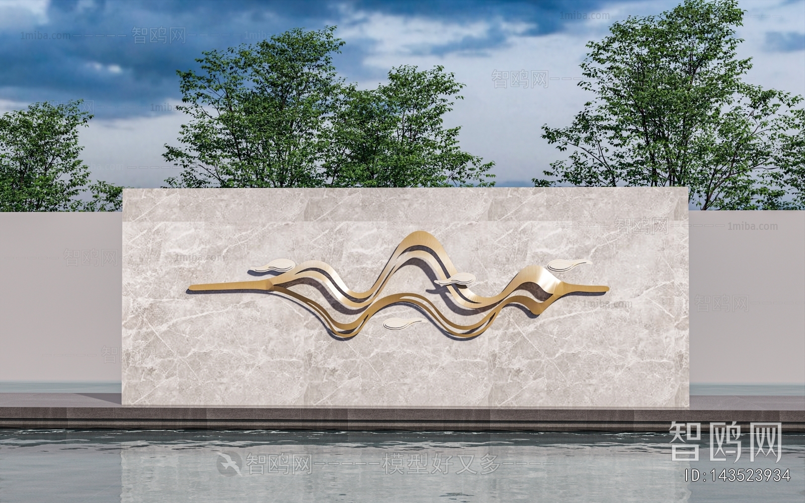 New Chinese Style Landscape Wall