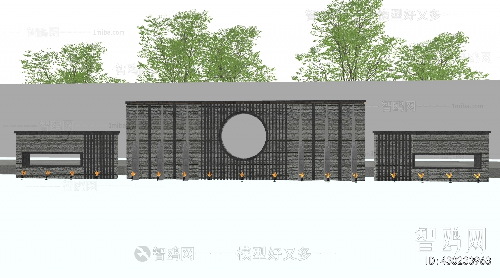 New Chinese Style Landscape Wall