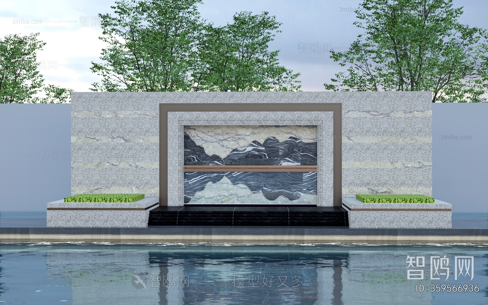 New Chinese Style Landscape Wall
