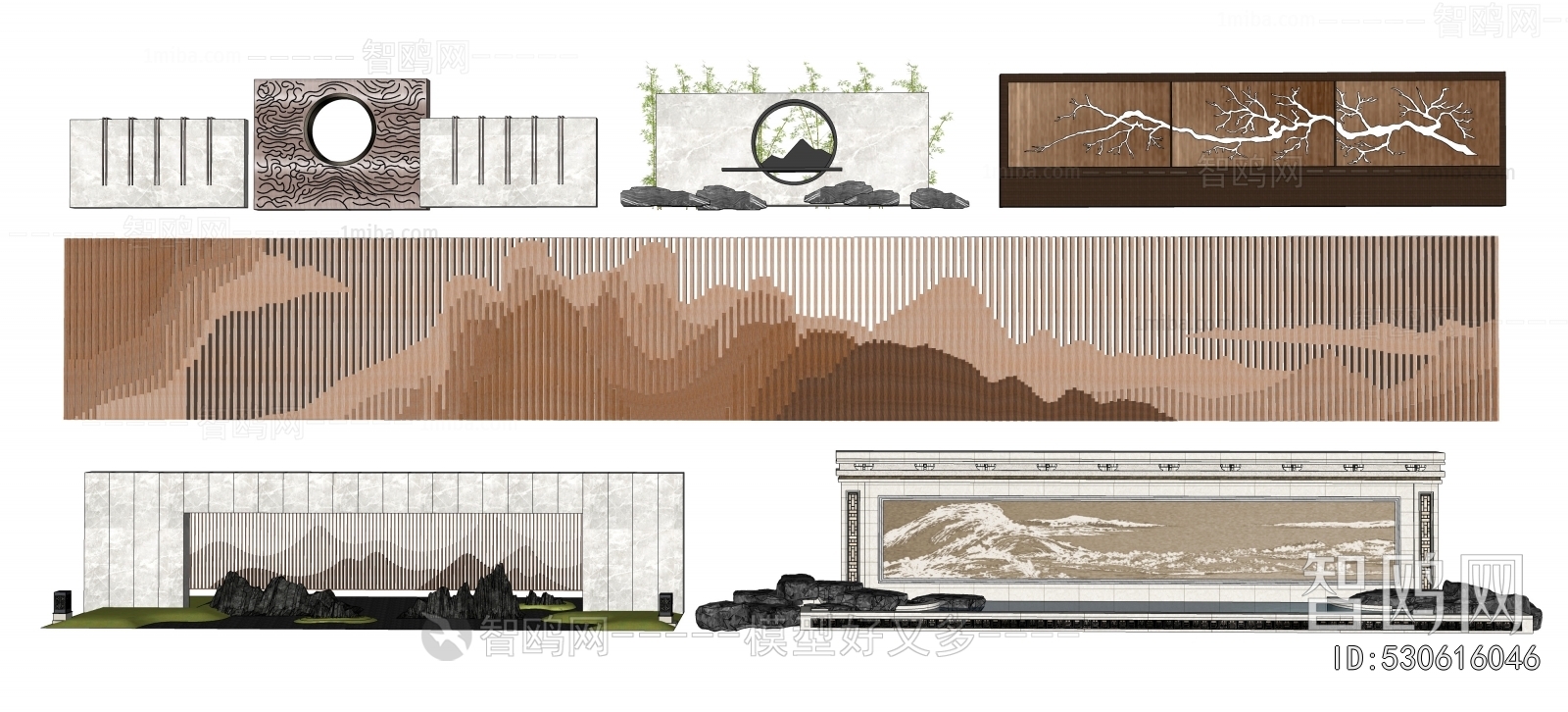 New Chinese Style Landscape Wall