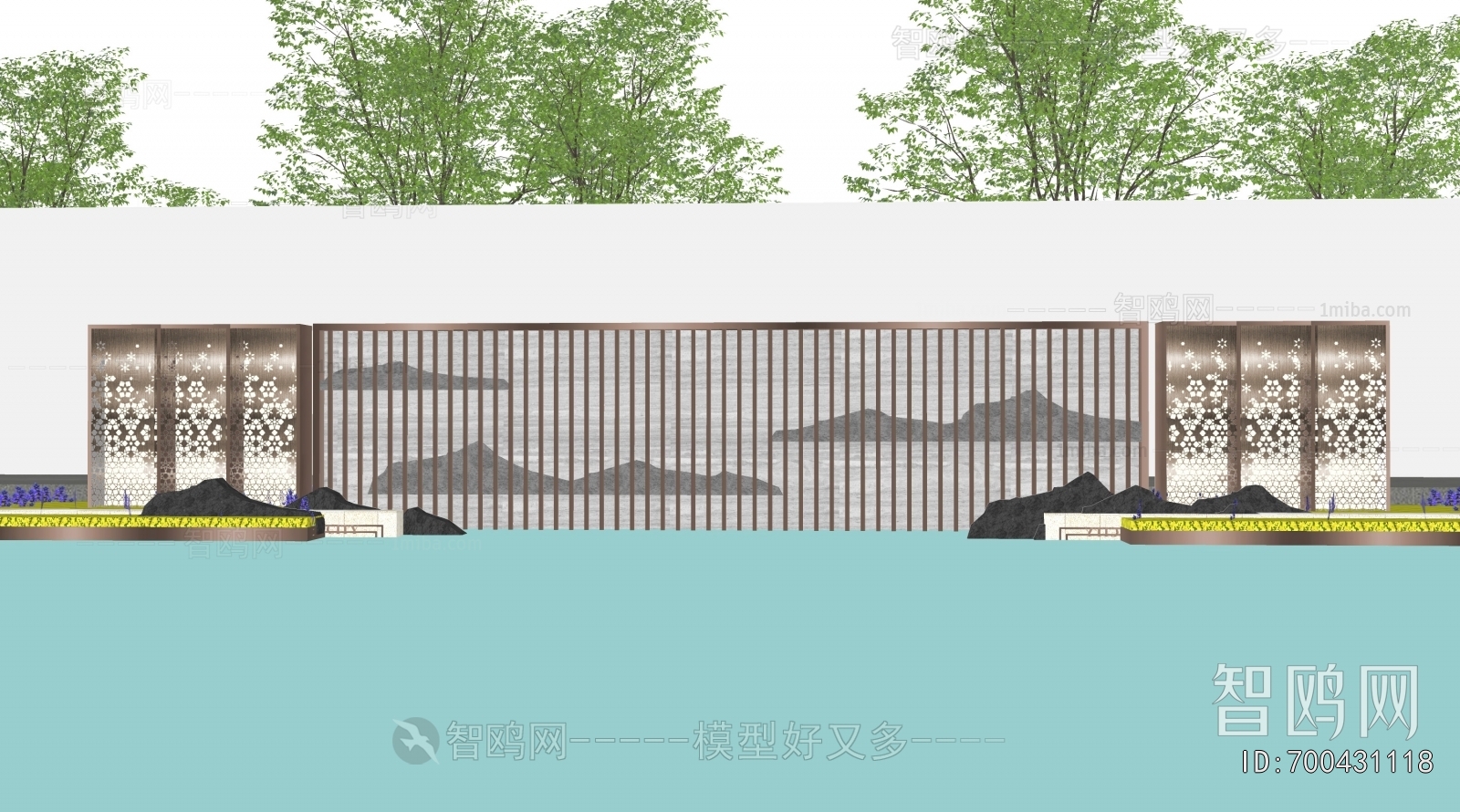 New Chinese Style Landscape Wall