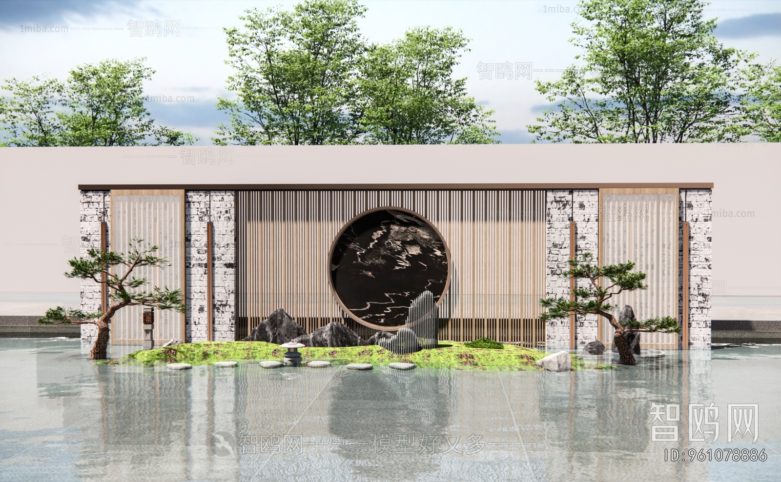 New Chinese Style Landscape Wall