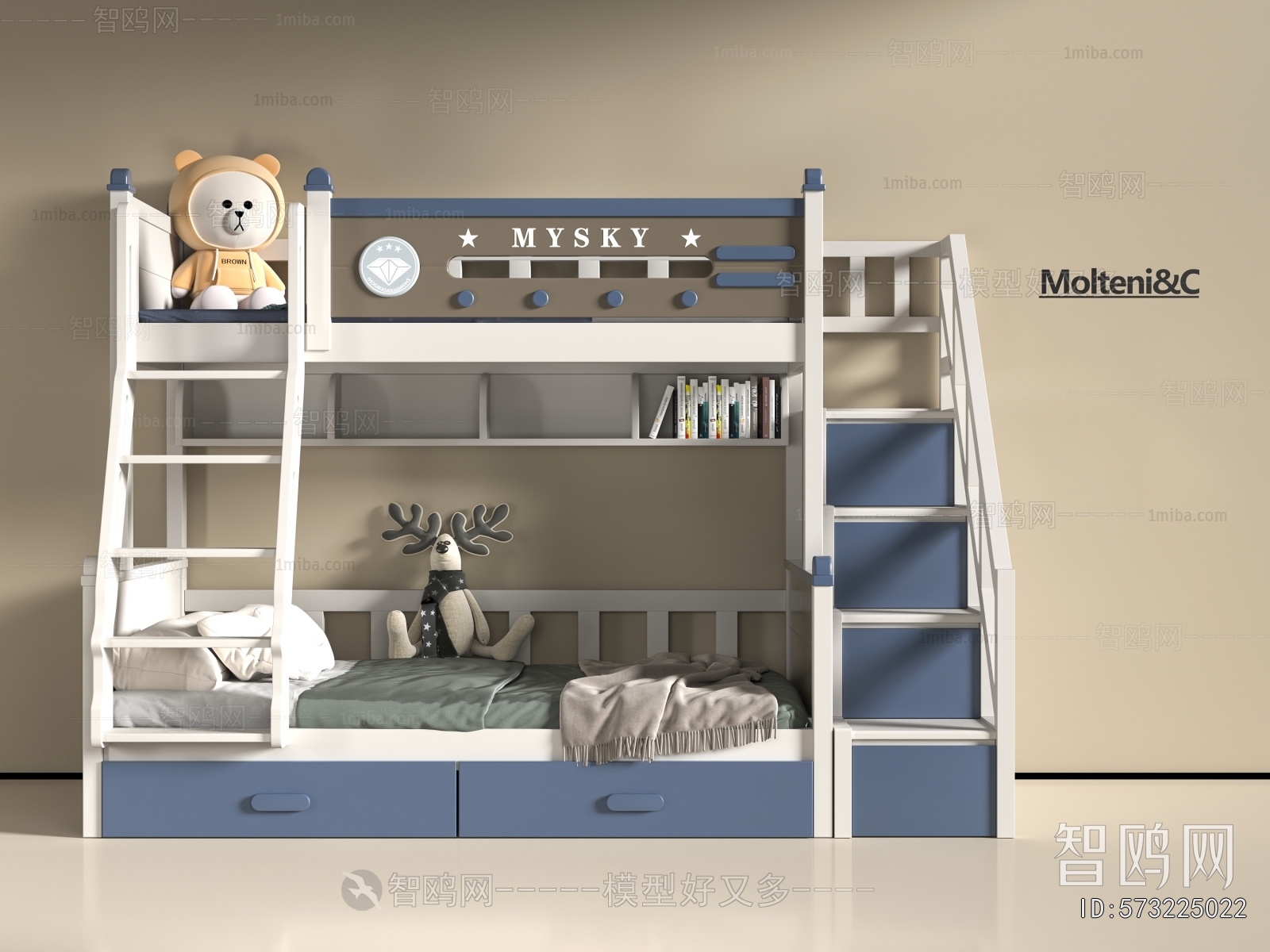 Mediterranean Style Bunk Bed