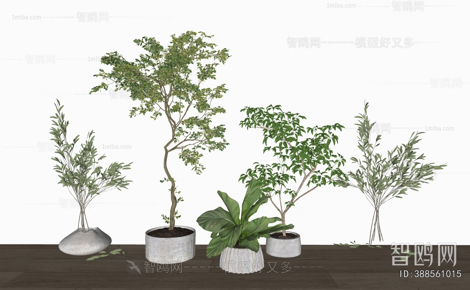 Modern Ground Green Plant Potted Plants