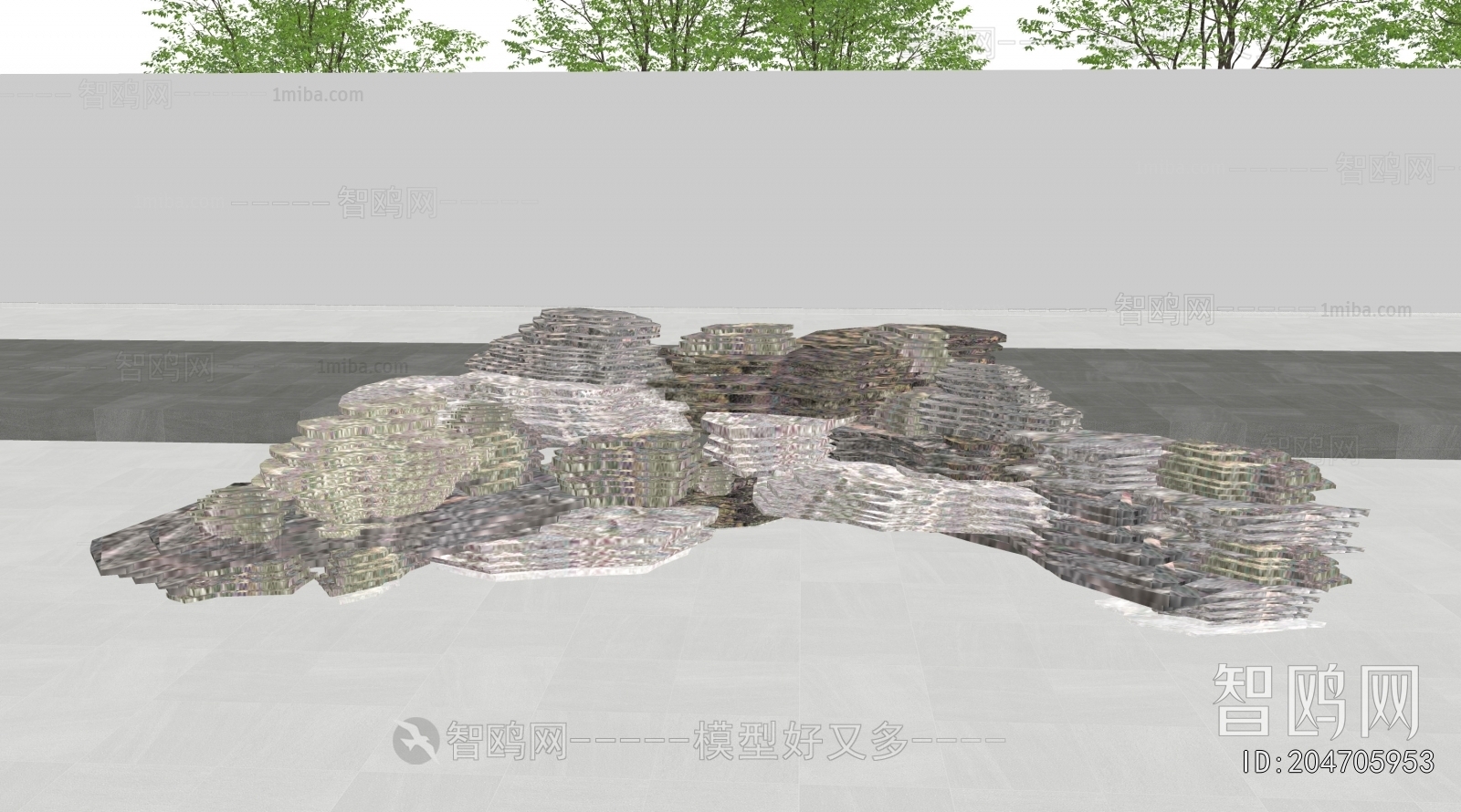 New Chinese Style Rockery Waterscape