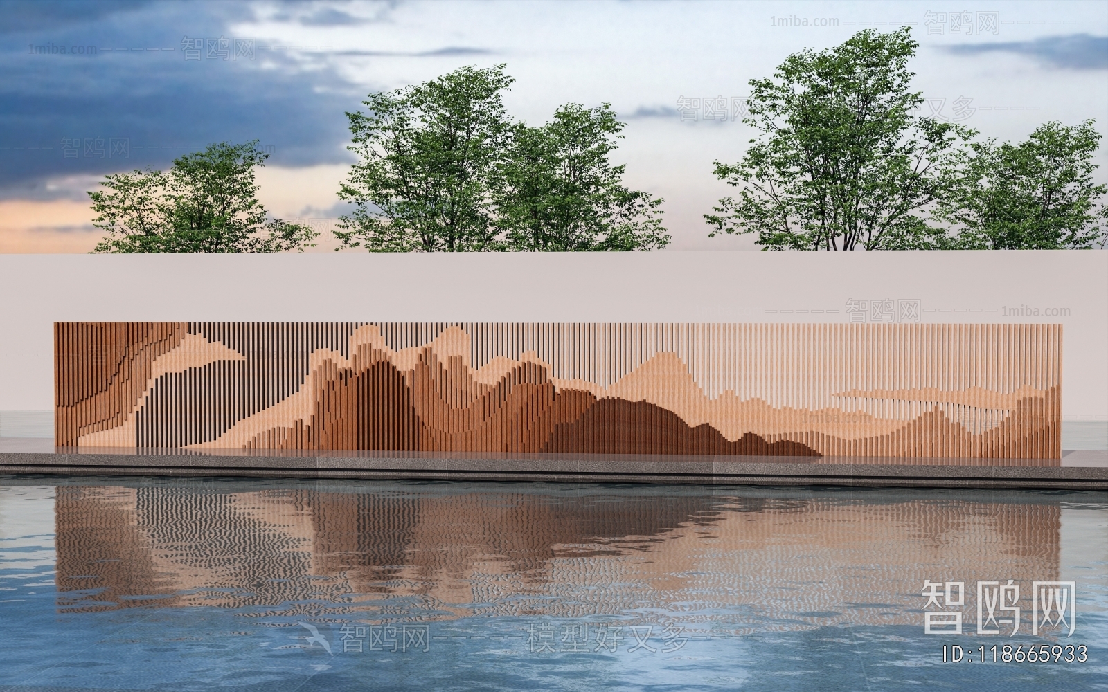 New Chinese Style Landscape Wall