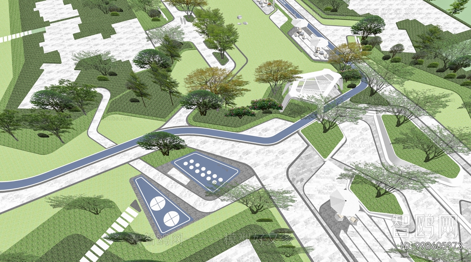 Modern Architectural Bird's-eye View Planning