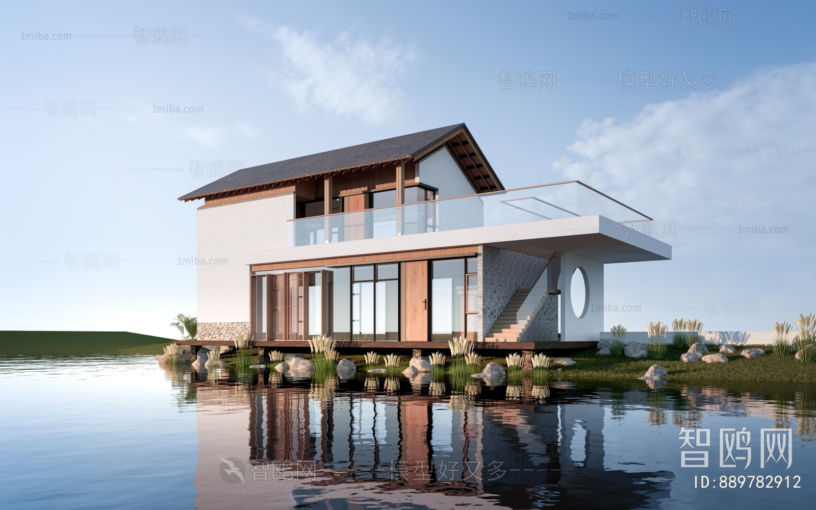 New Chinese Style Appearance Of Commercial Building