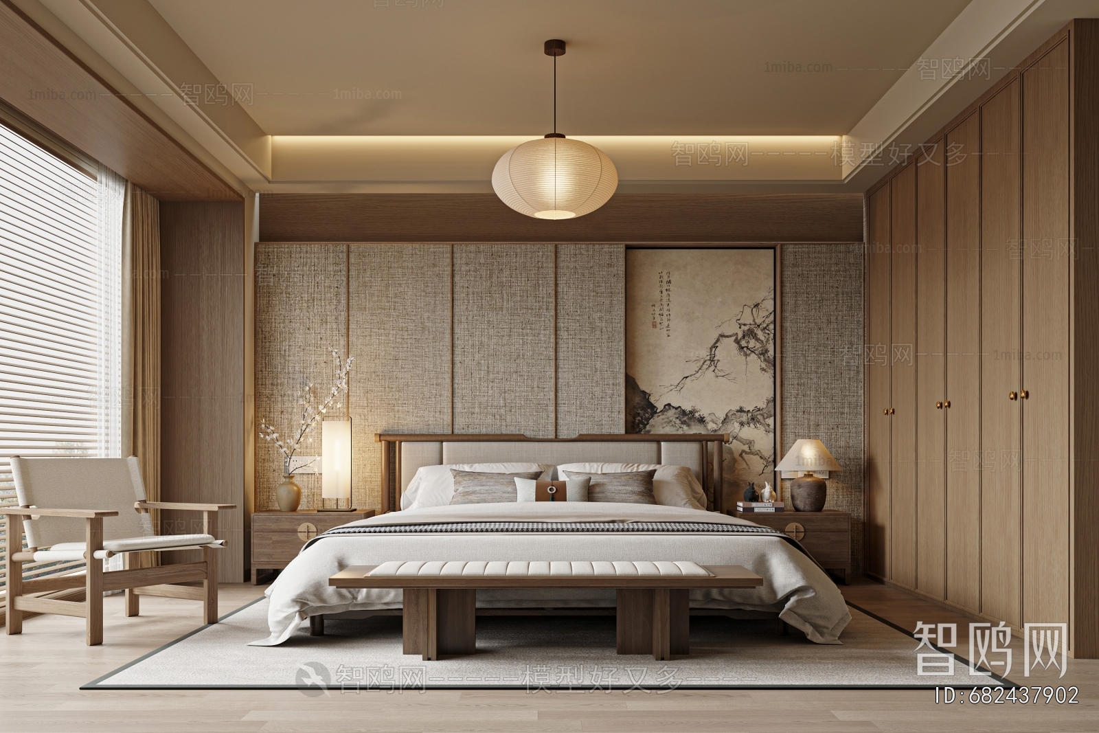 New Chinese Style Bedroom