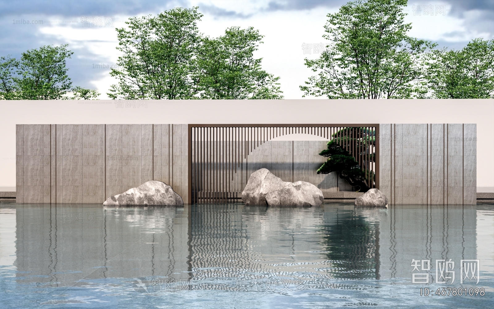 New Chinese Style Landscape Wall