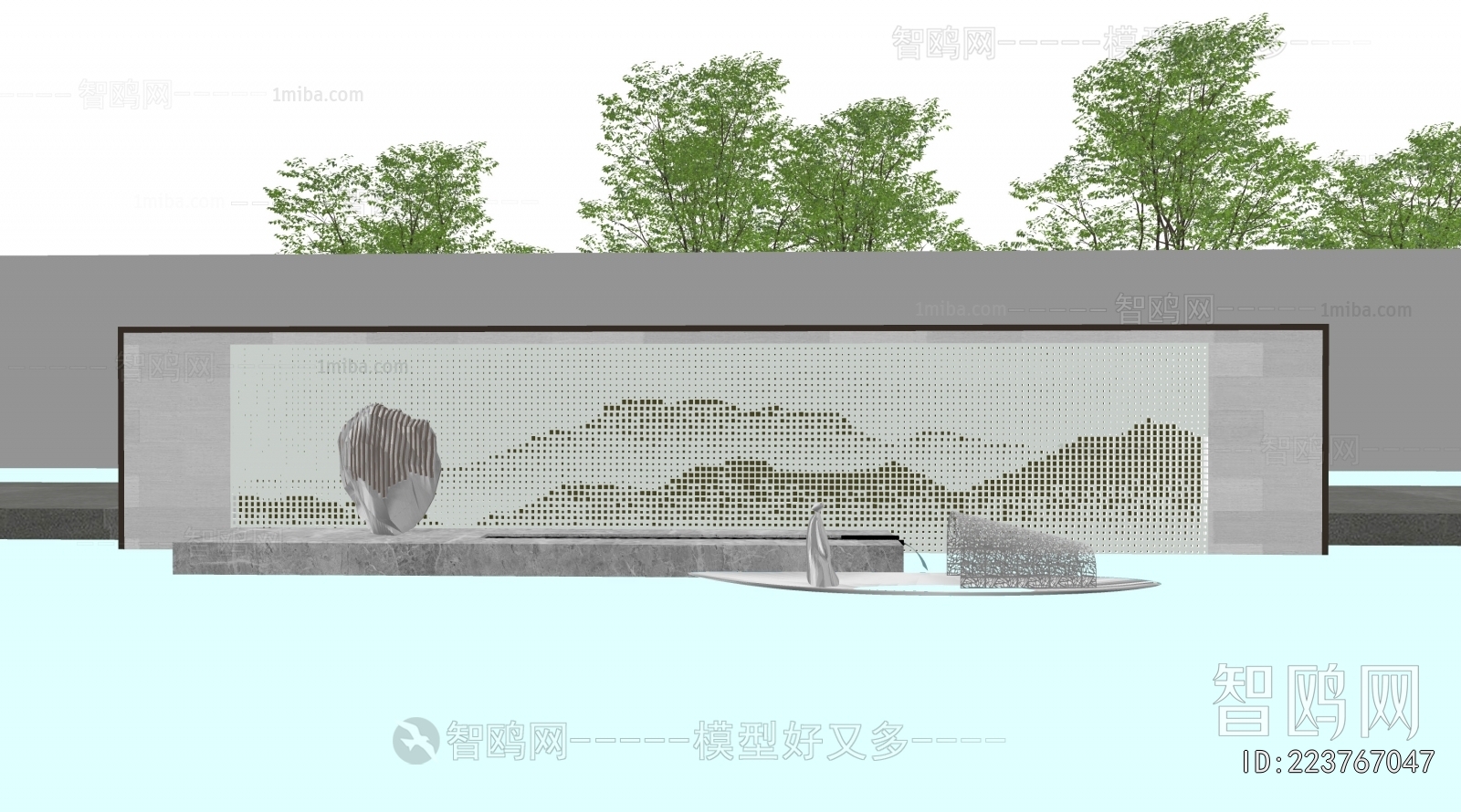 New Chinese Style Landscape Wall