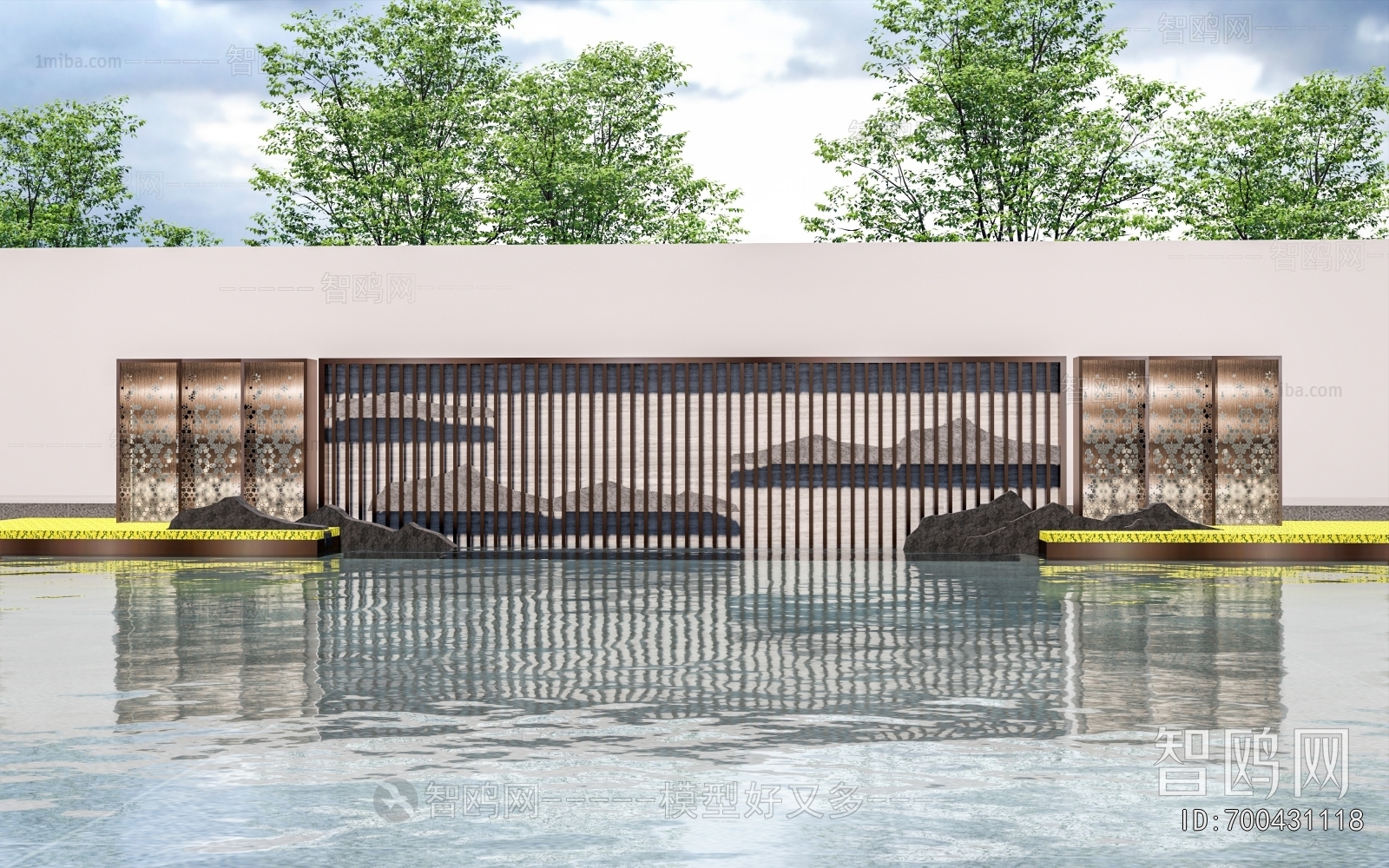 New Chinese Style Landscape Wall